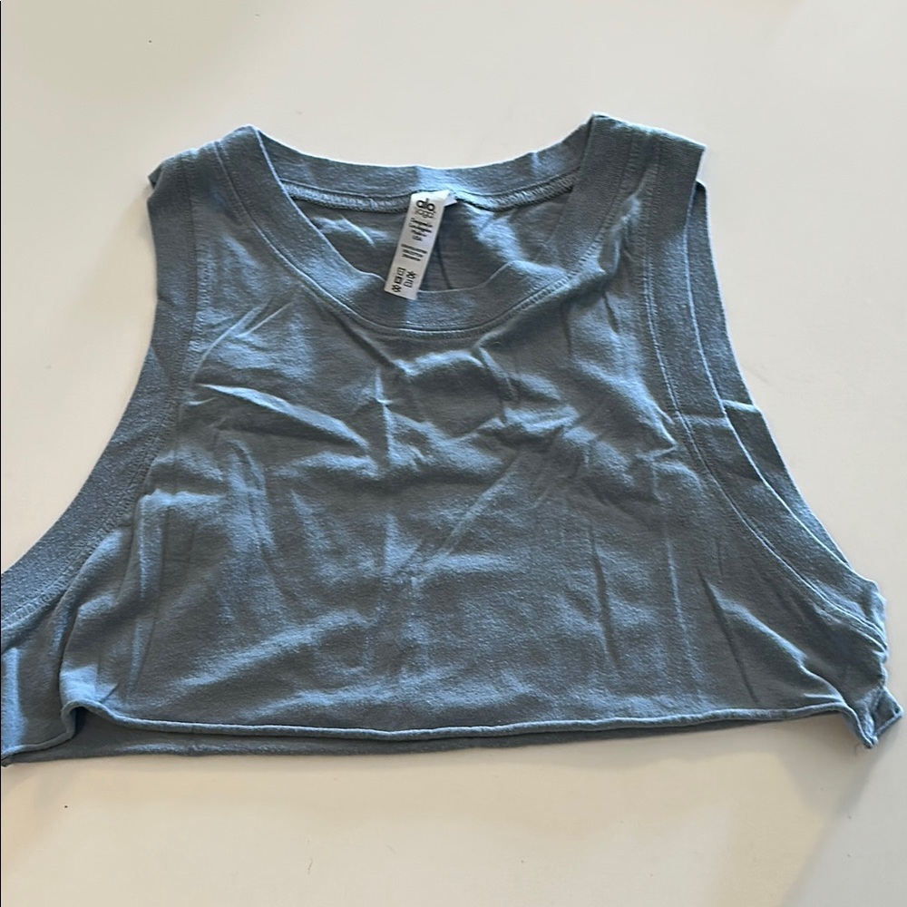 ALO Yoga Blue Crop Tank sz S